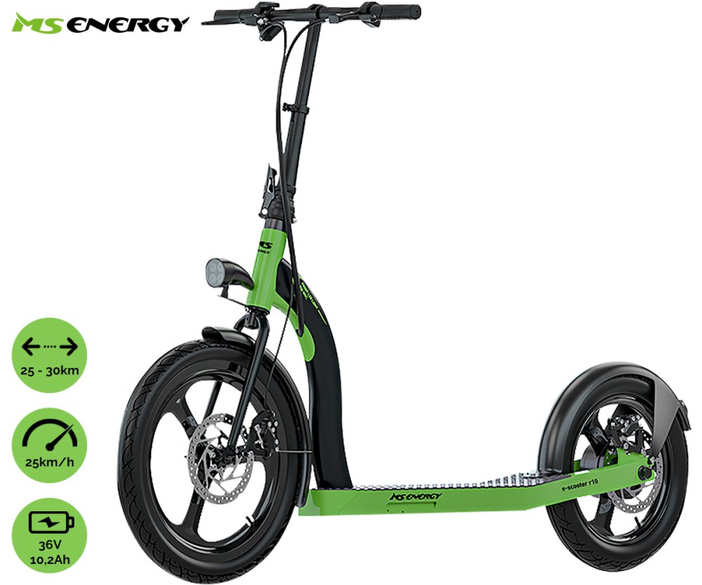 MS ENERGY E-scooter r10, green
